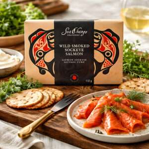 Wild smoked sockeye salmon by Seachange