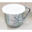 Pewter Engravable Baby Keepsake - Cup Teddy Bear