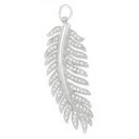Feather Sterling Silver Pendant with 20" silver chain