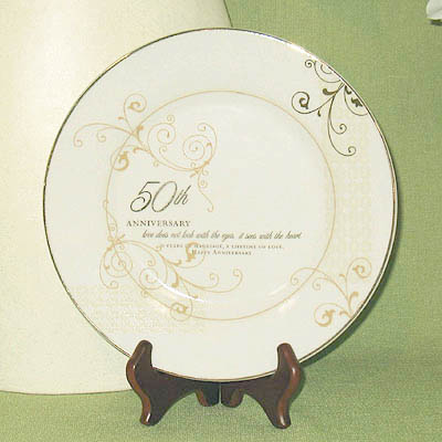 50th Anniversary Plate with Stand