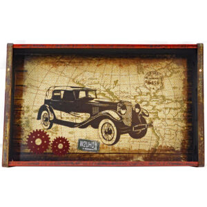 Tray with vintage car