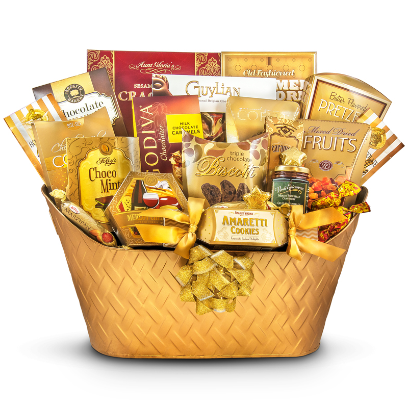 Golden Greeting - Lavishing Celebration Gift Basket
