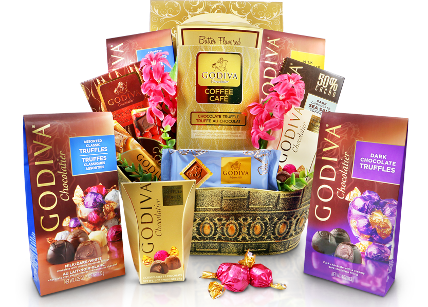 Godiva Celebrations, Godiva Gift Baskets, Gourmet Gift Basket Store.Godiva Chocolate Gift Basket, Godiva Chocolates
