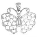 Butterfly Silver Pendant & 20" Snake Chain