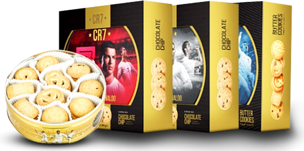 Cristiano Ronaldo CR7 Limited Edition Gift Tin Butter Cookies by Gourmet Gift Basket Store