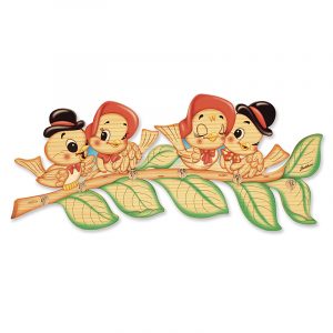 Birdies on Branch Clothes Hanger