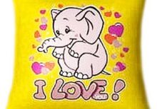 I Love You Elephant Pillow