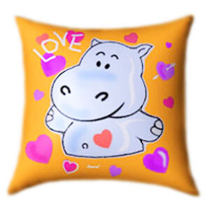 Hippo in Love Pillow