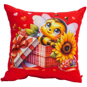 Bee in Gift Box Pillow